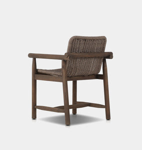 Dume Outdoor Dining Armchair Dark Woven