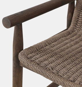 Dume Outdoor Dining Armchair Dark Woven