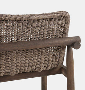 Dume Outdoor Dining Armchair Dark Woven