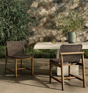 Dume Outdoor Dining Chair Dark Woven