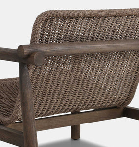 Dume Outdoor Lounge Chair Dark Woven