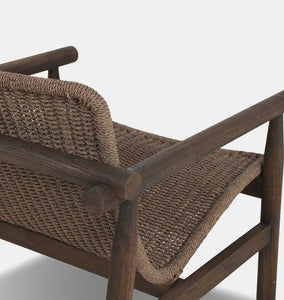 Dume Outdoor Lounge Chair Dark Woven