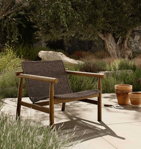 Dume Outdoor Lounge Chair Dark Woven