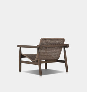 Dume Outdoor Lounge Chair Dark Woven