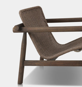 Dume Outdoor Lounge Chair Dark Woven