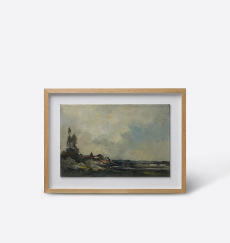 Antique Original Dutch Lake Landscape Oil Painting by Antoon Markus 1923 Framed