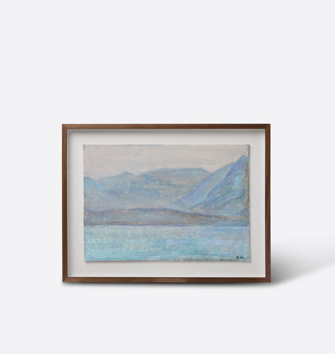 Villa Landscape Vintage Original Oil Painting by R. Kutnyak 1992