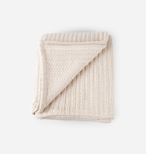 Cable Knit Blanket Natural King