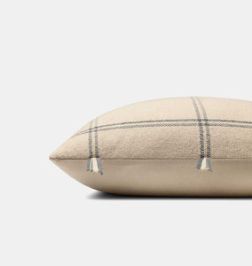 Lainey 24'' x 24'' Pillow Natural Blue