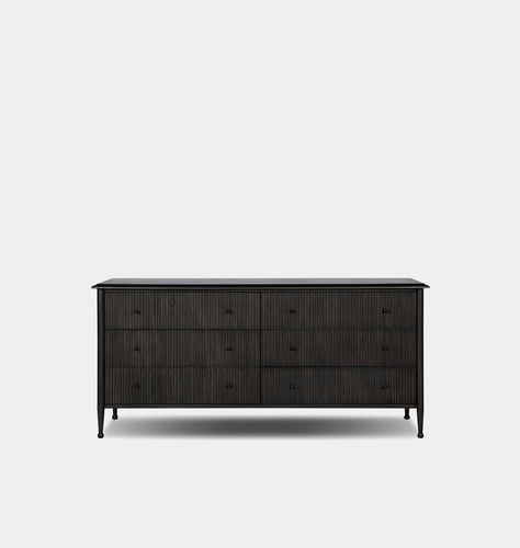 Eloise 6 Drawer Dresser Smoked Black Mindi
