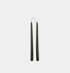 Dipped Taper Candle S/2 Forest Green
