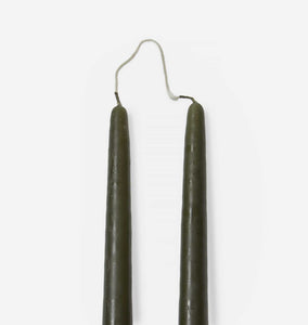 Dipped Taper Candle S/2 Forest Green