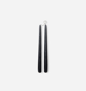 Dipped Taper Candle S/2 Charcoal