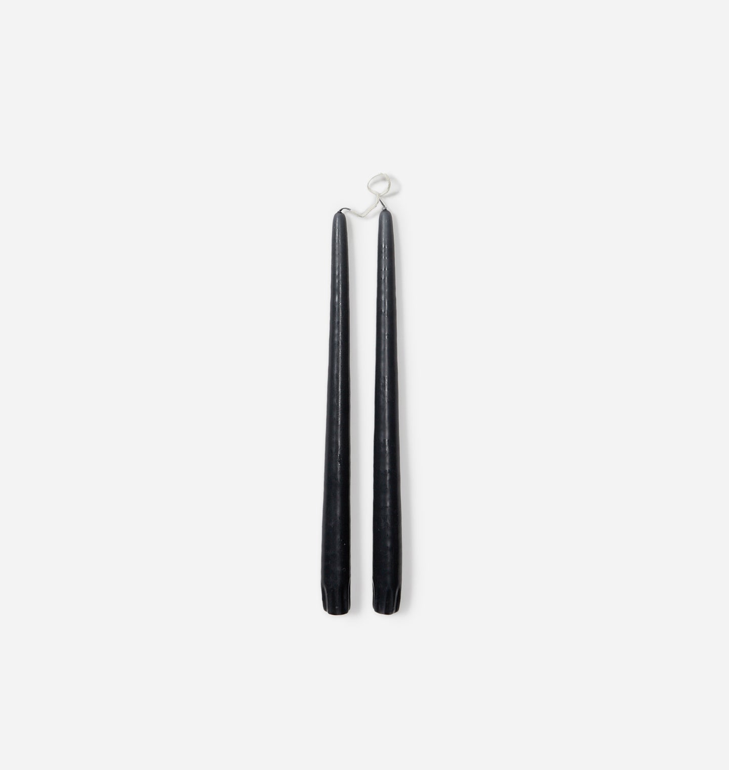 Dipped Taper Candle S/2 Charcoal