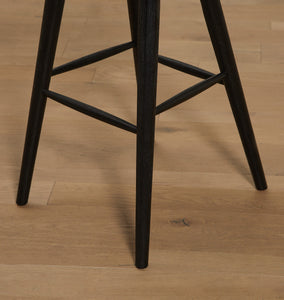 Ted Bar Stationary Stool Black Oak Floor Model