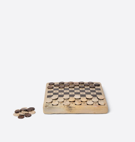 Clay Checkers Set