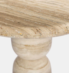 Figueroa End Table Beige Travertine