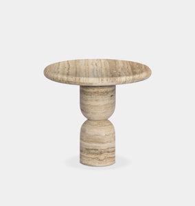 Figueroa End Table Beige Travertine