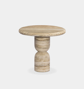 Figueroa End Table Beige Travertine