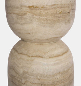 Figueroa End Table Beige Travertine