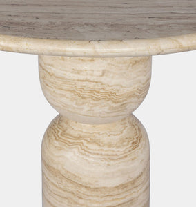 Figueroa Round Travertine Dining Table