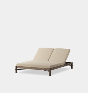 Finnegan Outdoor Double Chaise Alessi Buff