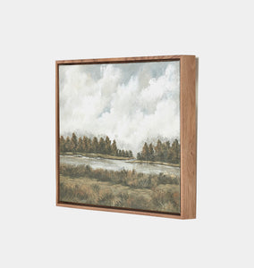 Forest Across the Water by Lori Payne Framed Print