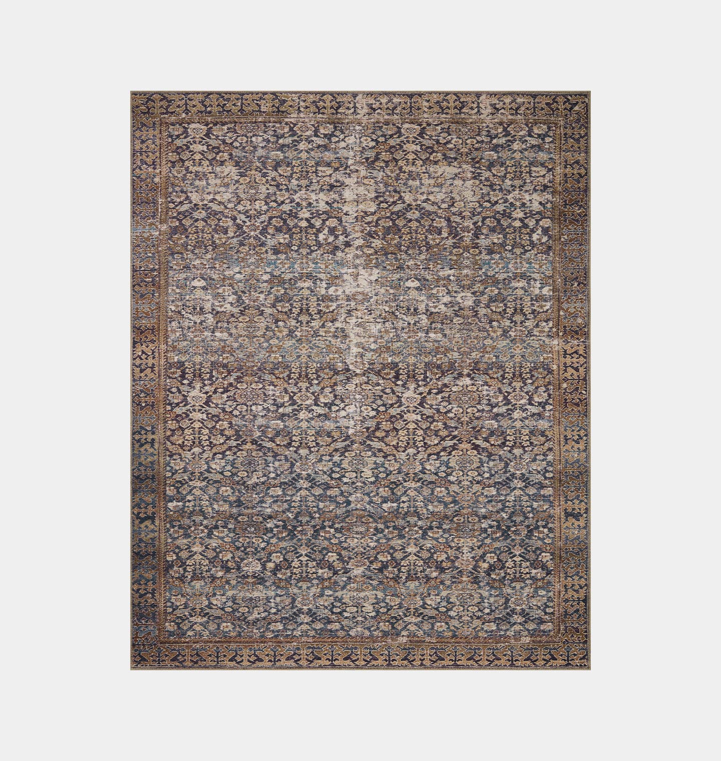 World Rug Gallery Contemporary Solid Indoor/Outdoor Area Rug Denim - 5' x 7