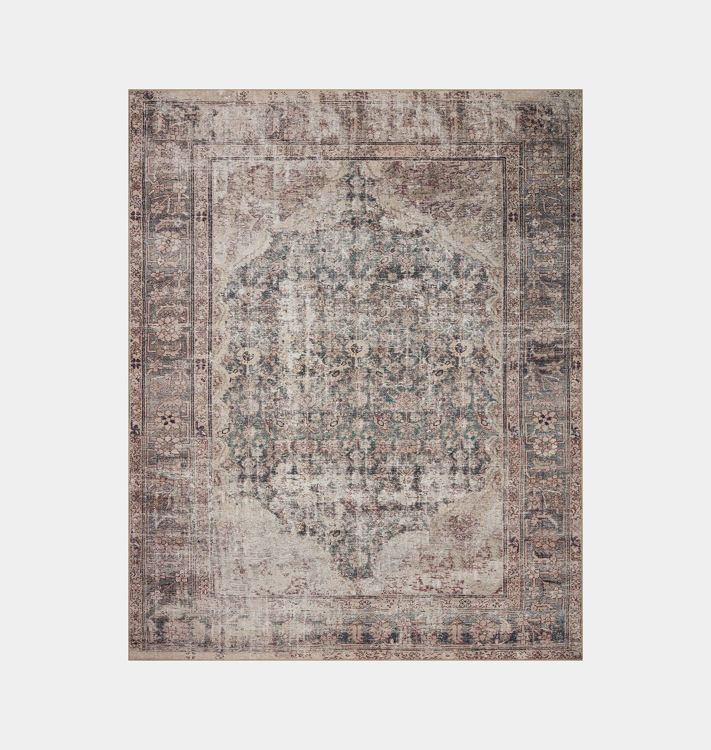 Georgie GER-08 Lagoon / Beige Area Rug