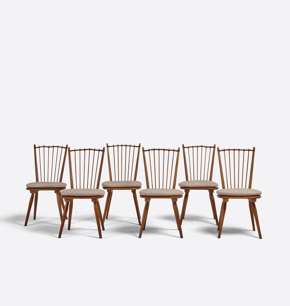 Vintage Pine Dining Chairs S/6