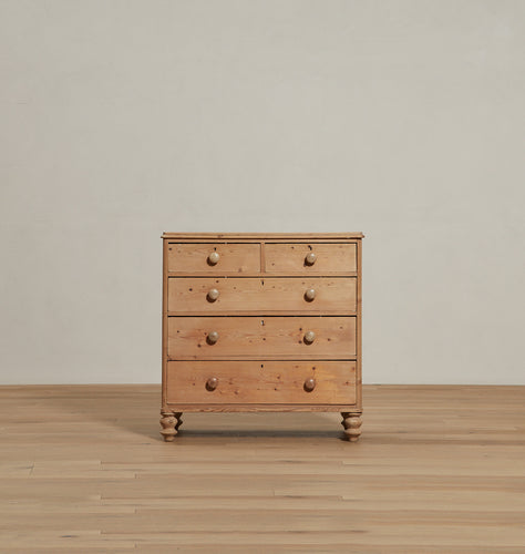 Vintage English Pine Chest of Drawers