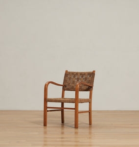 Vintage Erich Deichmann Woven Armchair