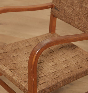 Vintage Erich Deichmann Woven Armchair