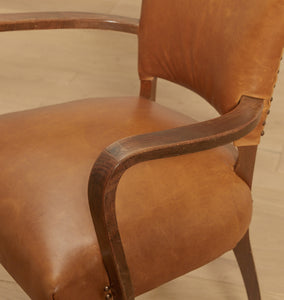 Vintage Bentwood Chair Marron Leather