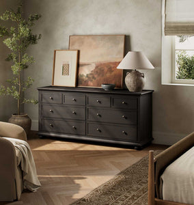 Geoffrey 8 Drawer Dresser Smoked Black