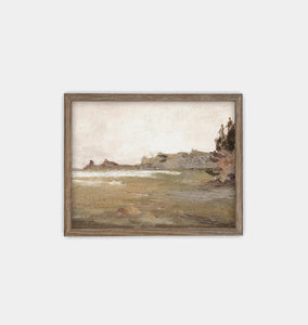 Landscape Framed Print Brown