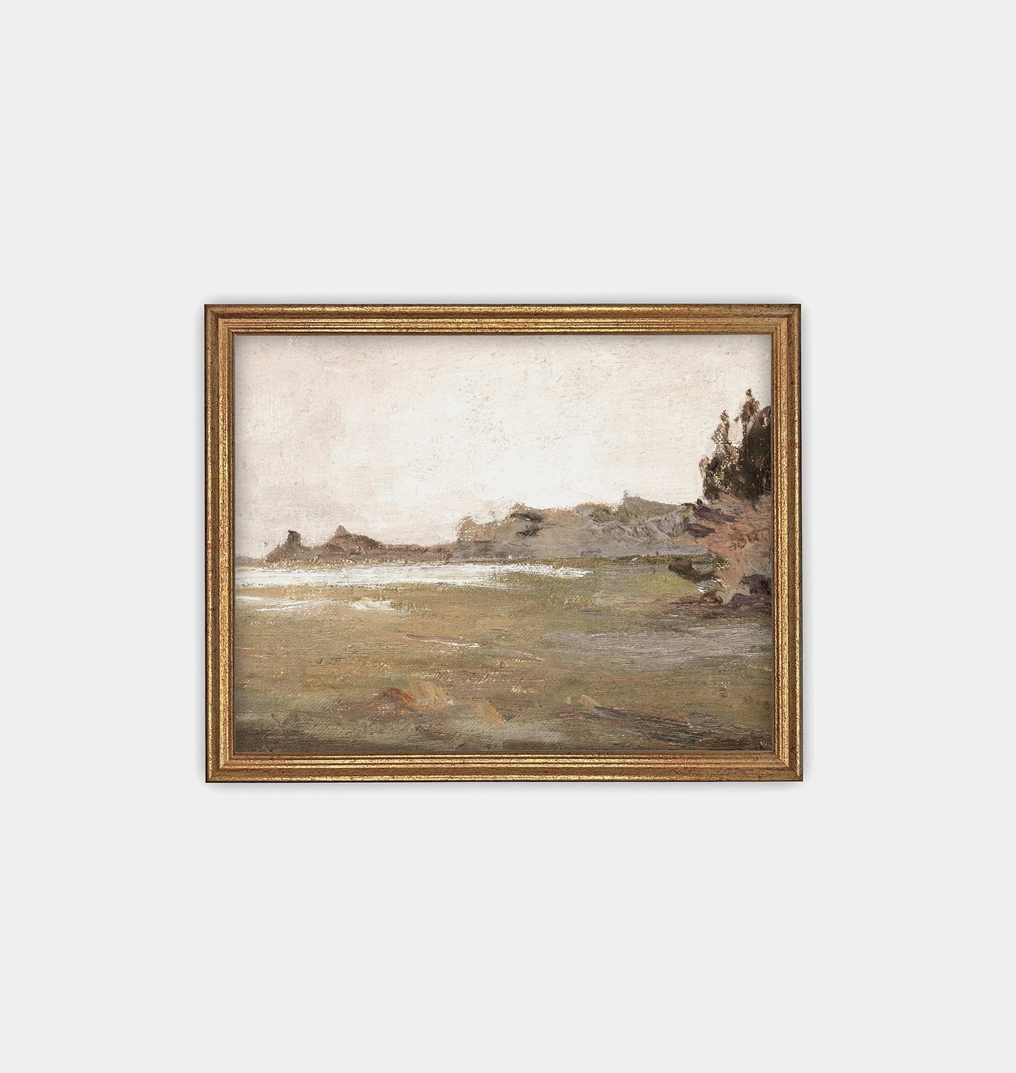 Landscape Framed Print Gold