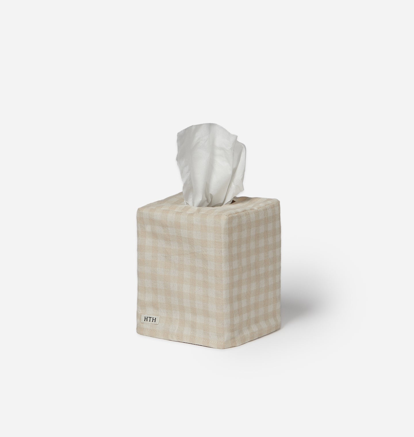 Gingham Woven Tissue Box - Thumbnail 3