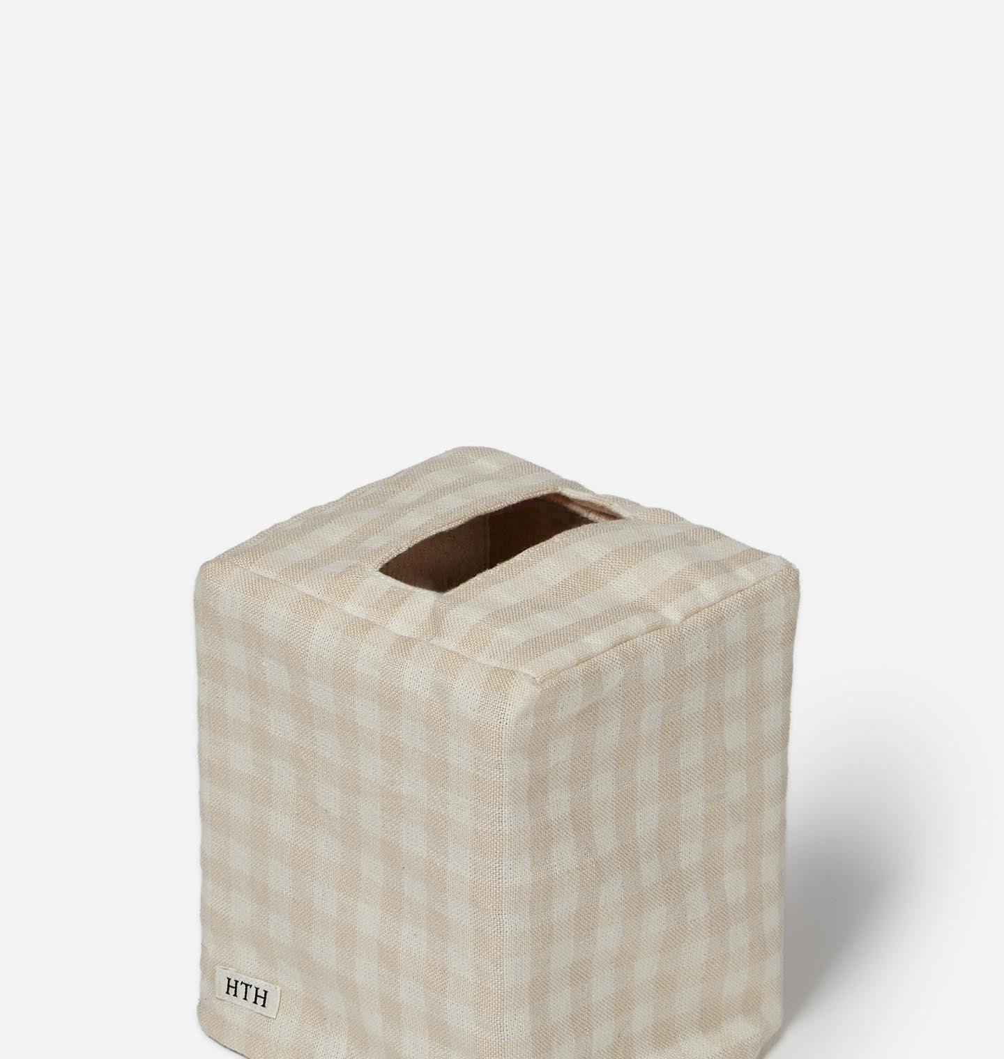 Gingham Woven Tissue Box - Thumbnail 2
