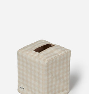 Mini Gingham Woven Tissue Box