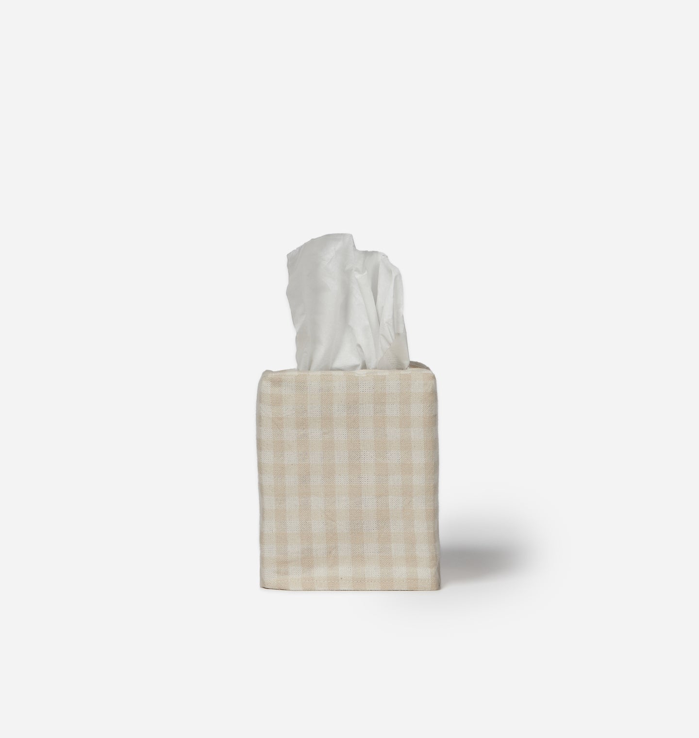 Gingham Woven Tissue Box