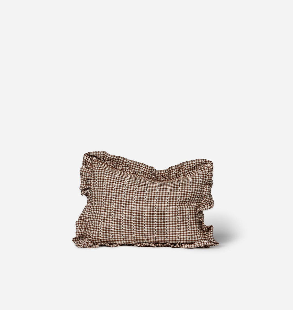 Soho Checkered Ruffle Pillow 12" x 16" | Shoppe Amber Interiors