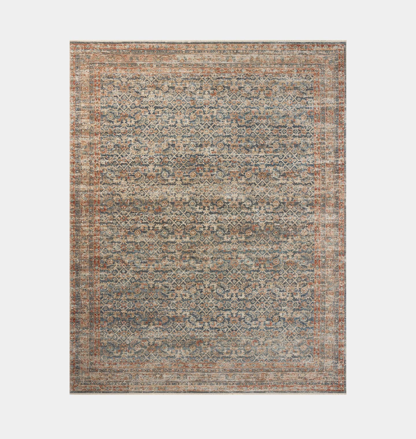 Heritage HER-12 Blue / Rust Area Rug