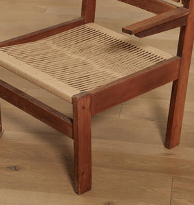 Vintage Mid-Century Cord Armchairs S/2