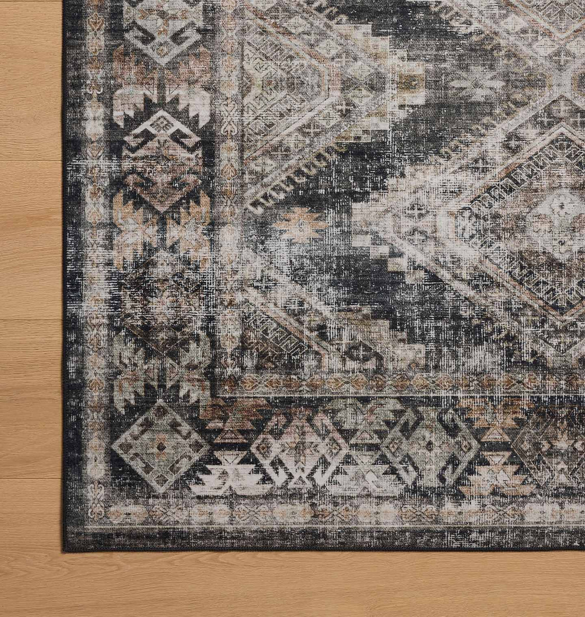 Josie JOS-04 Ink / Earth Washable Rug | Shoppe Amber Interiors