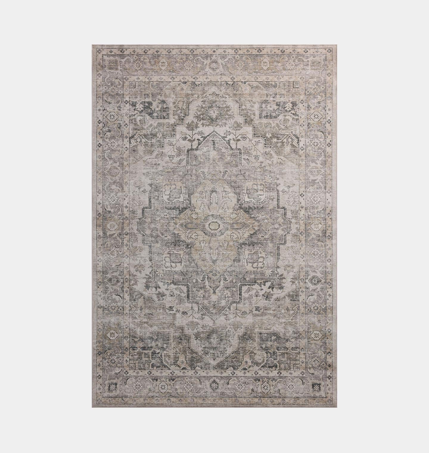 Josie JOS-03 Silver / Natural Washable Rug | Shoppe Amber Interiors