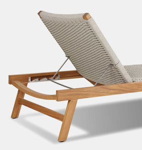 Kagan Outdoor Woven Chaise Teak