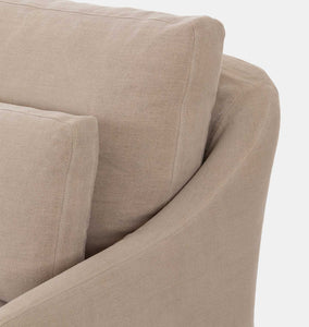 Keena Slipcover Sofa 108" Broadway Dune
