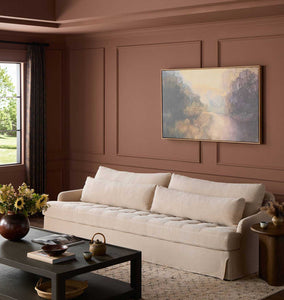 Keena Slipcover Sofa 108" Broadway Dune