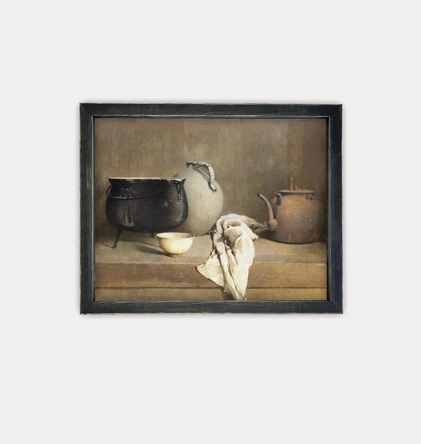 Kitchen Still Life Framed Print Black